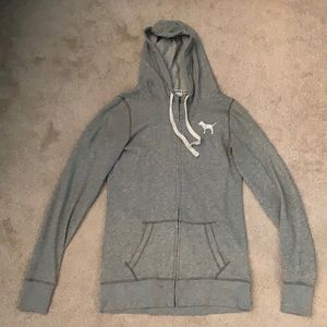 PINK Grey zip-up.